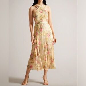 Ted Baker Amerah Floral Pleated Midi Dress